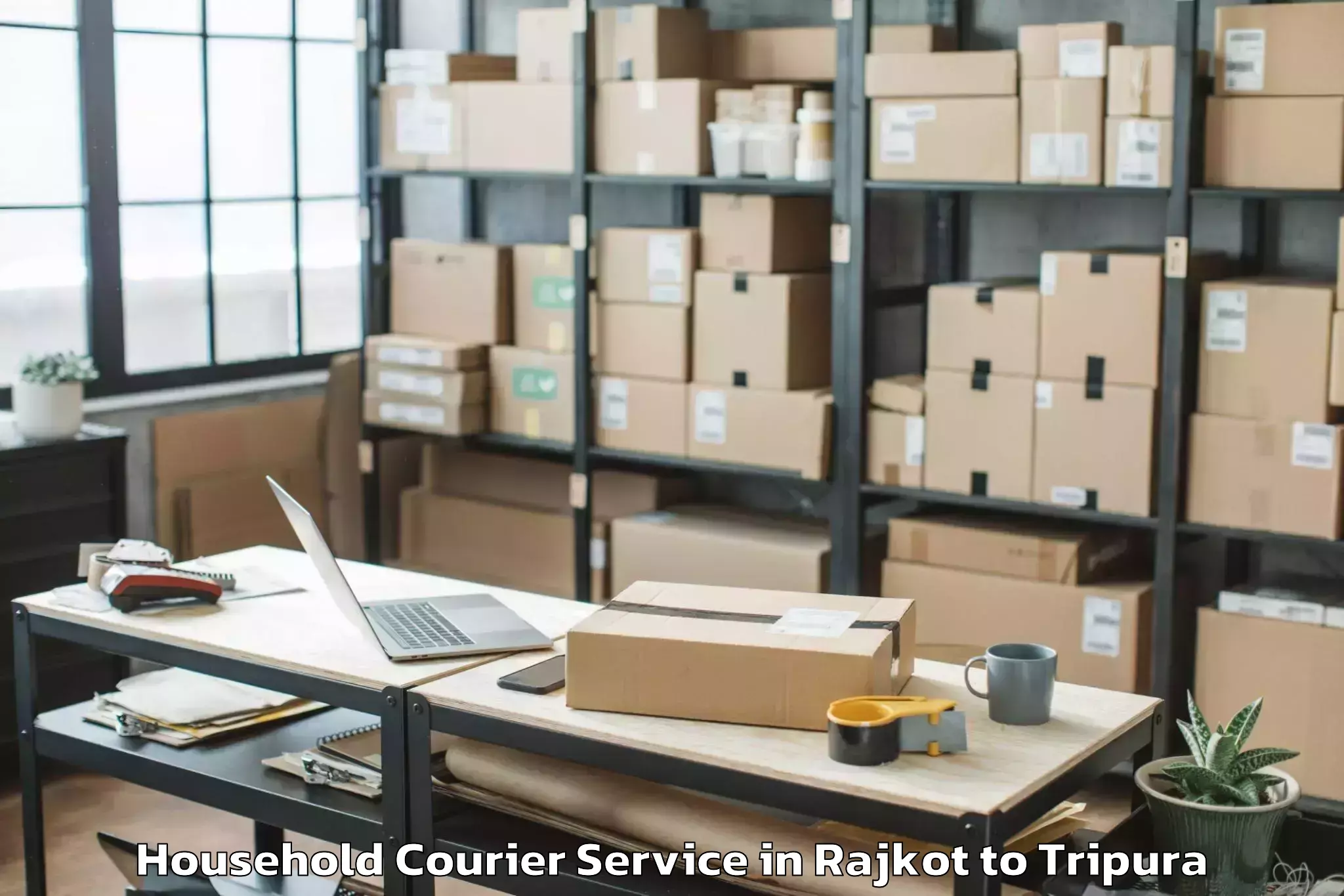 Reliable Rajkot to Sonamura Household Courier